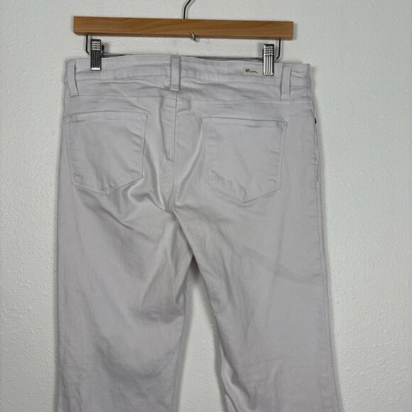 Kut from the Kloth CHRISSY White Minimalist Bohemian Flare Pants Size: 8 - Picture 9 of 13